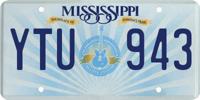 MS license plate YTU943