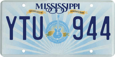 MS license plate YTU944