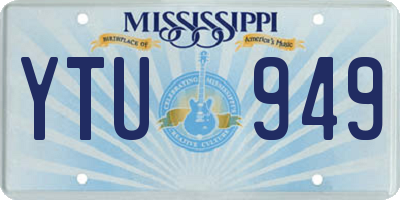 MS license plate YTU949