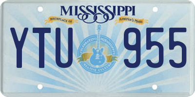 MS license plate YTU955