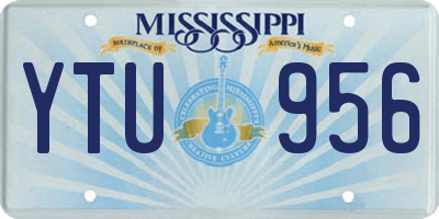 MS license plate YTU956