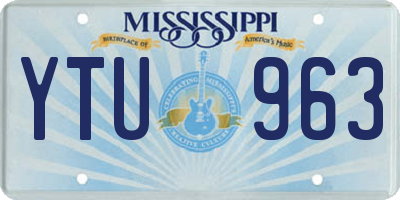 MS license plate YTU963