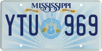 MS license plate YTU969