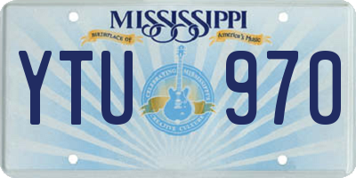 MS license plate YTU970