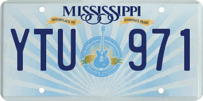 MS license plate YTU971