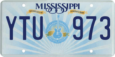 MS license plate YTU973