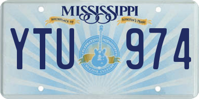 MS license plate YTU974
