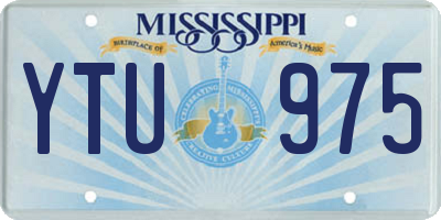 MS license plate YTU975