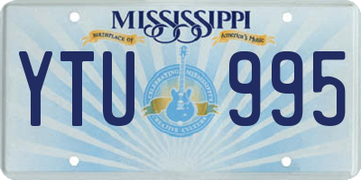 MS license plate YTU995