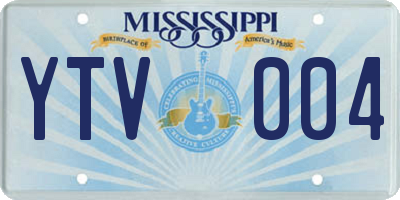 MS license plate YTV004
