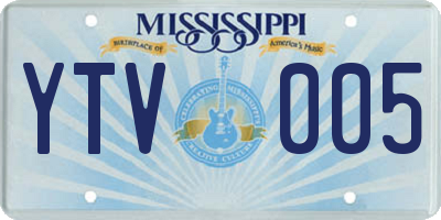 MS license plate YTV005