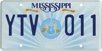 MS license plate YTV011
