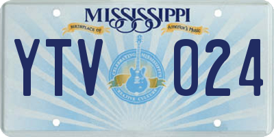 MS license plate YTV024