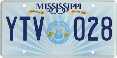 MS license plate YTV028