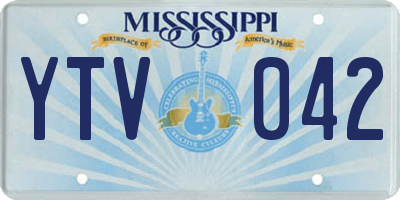 MS license plate YTV042