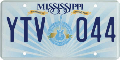 MS license plate YTV044