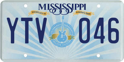 MS license plate YTV046