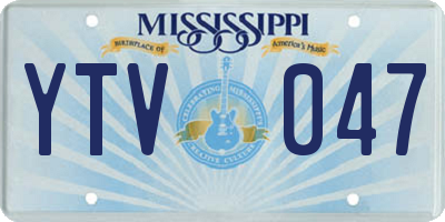 MS license plate YTV047