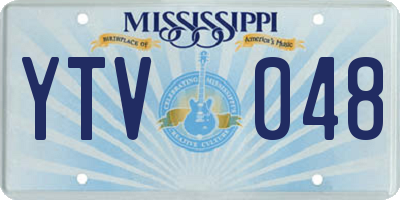 MS license plate YTV048