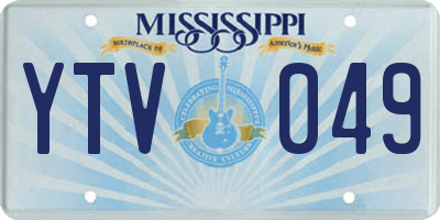 MS license plate YTV049