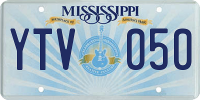 MS license plate YTV050