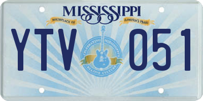 MS license plate YTV051