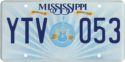 MS license plate YTV053
