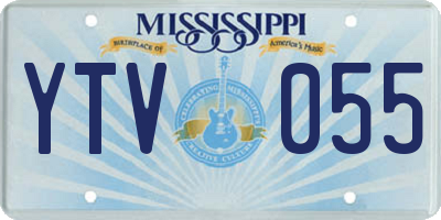 MS license plate YTV055