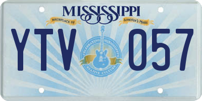 MS license plate YTV057