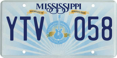 MS license plate YTV058