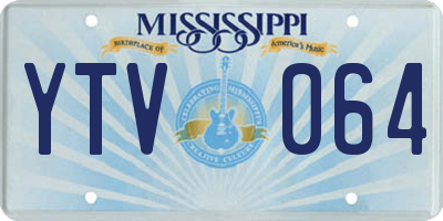 MS license plate YTV064