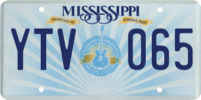 MS license plate YTV065