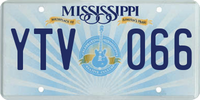 MS license plate YTV066