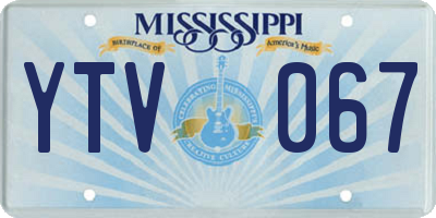 MS license plate YTV067