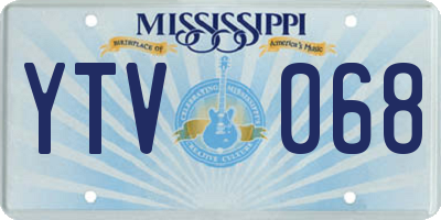 MS license plate YTV068