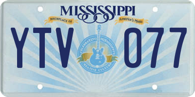 MS license plate YTV077