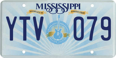 MS license plate YTV079