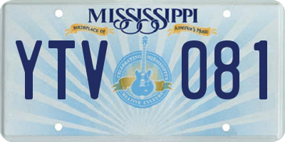 MS license plate YTV081