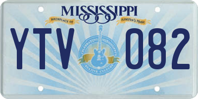 MS license plate YTV082