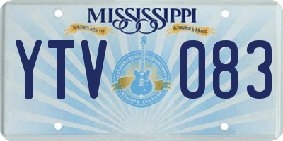 MS license plate YTV083