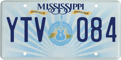 MS license plate YTV084