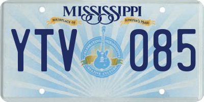 MS license plate YTV085
