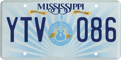 MS license plate YTV086