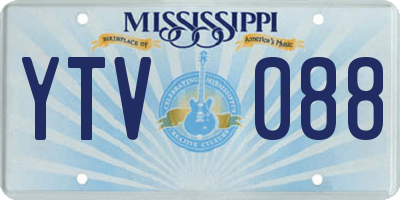 MS license plate YTV088