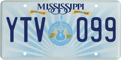 MS license plate YTV099