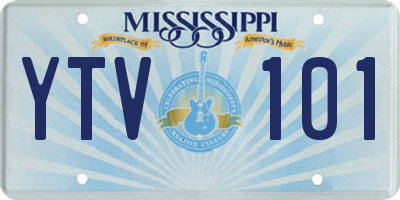 MS license plate YTV101