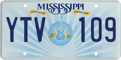 MS license plate YTV109