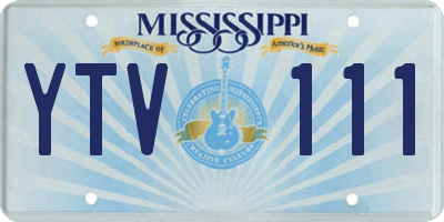 MS license plate YTV111