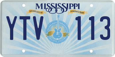 MS license plate YTV113
