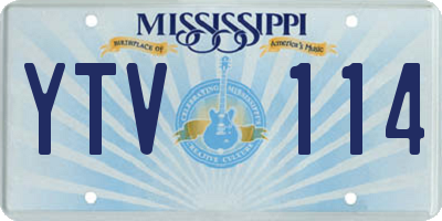 MS license plate YTV114